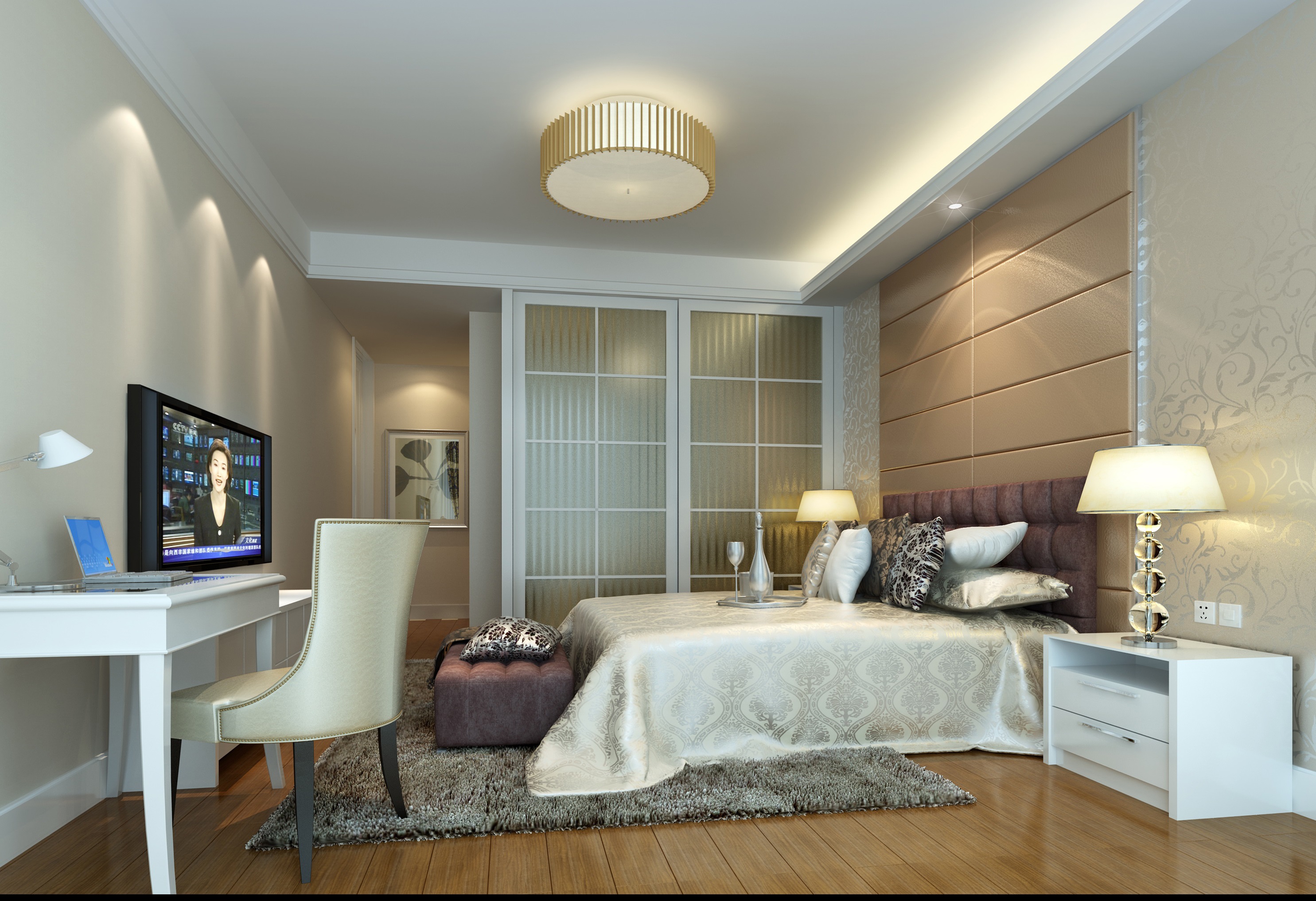 润城89平两居室清新美式风格设计方案