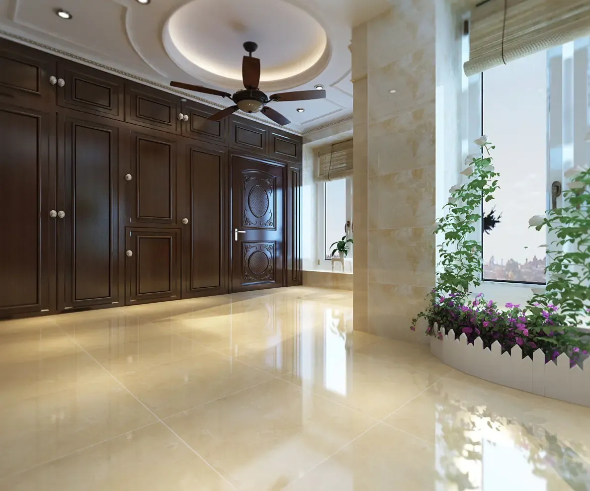 玄关对户外的视线产生了一定的视觉屏障,不至于开门见厅,让人们一进门