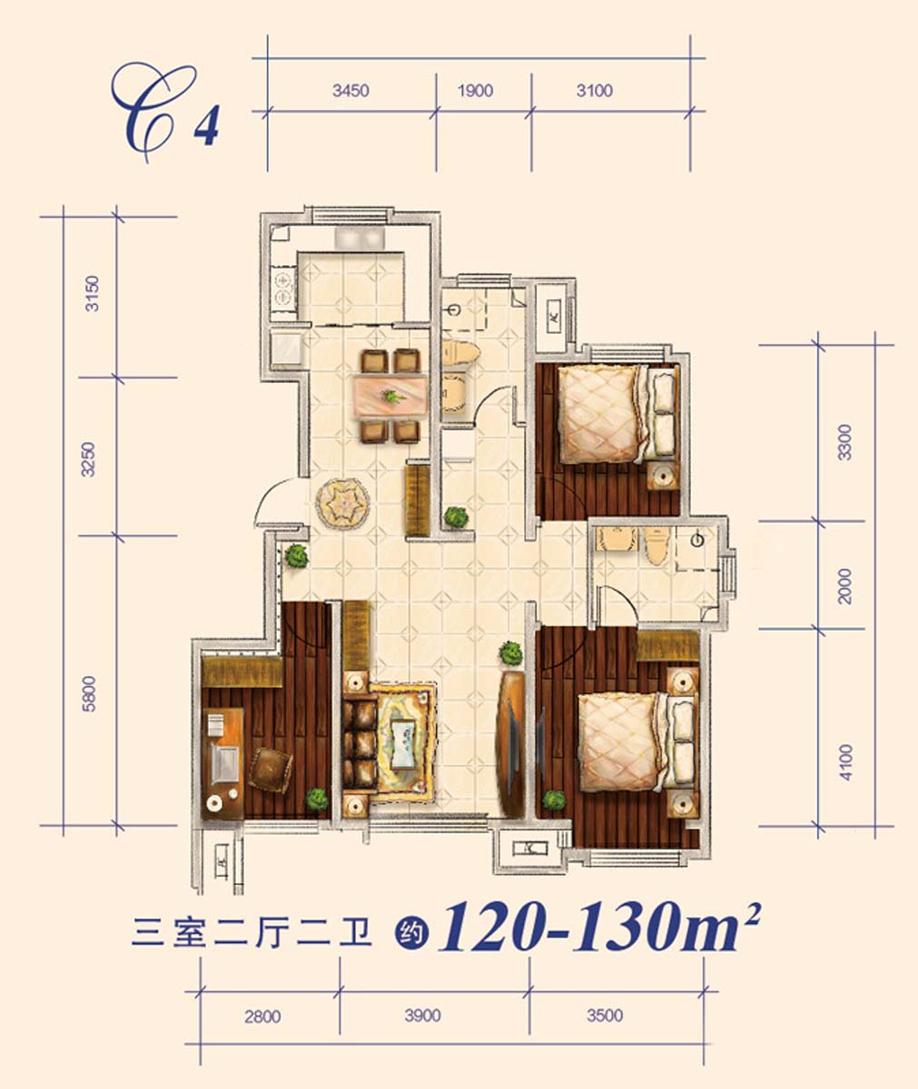 现代简约-三居室-客厅-行之舰装饰