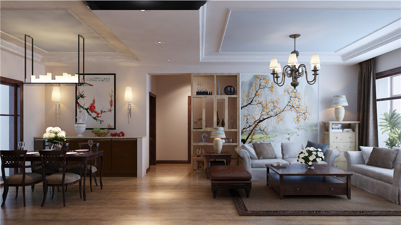 【绿城西子公寓】- 135平新中式风格三居室