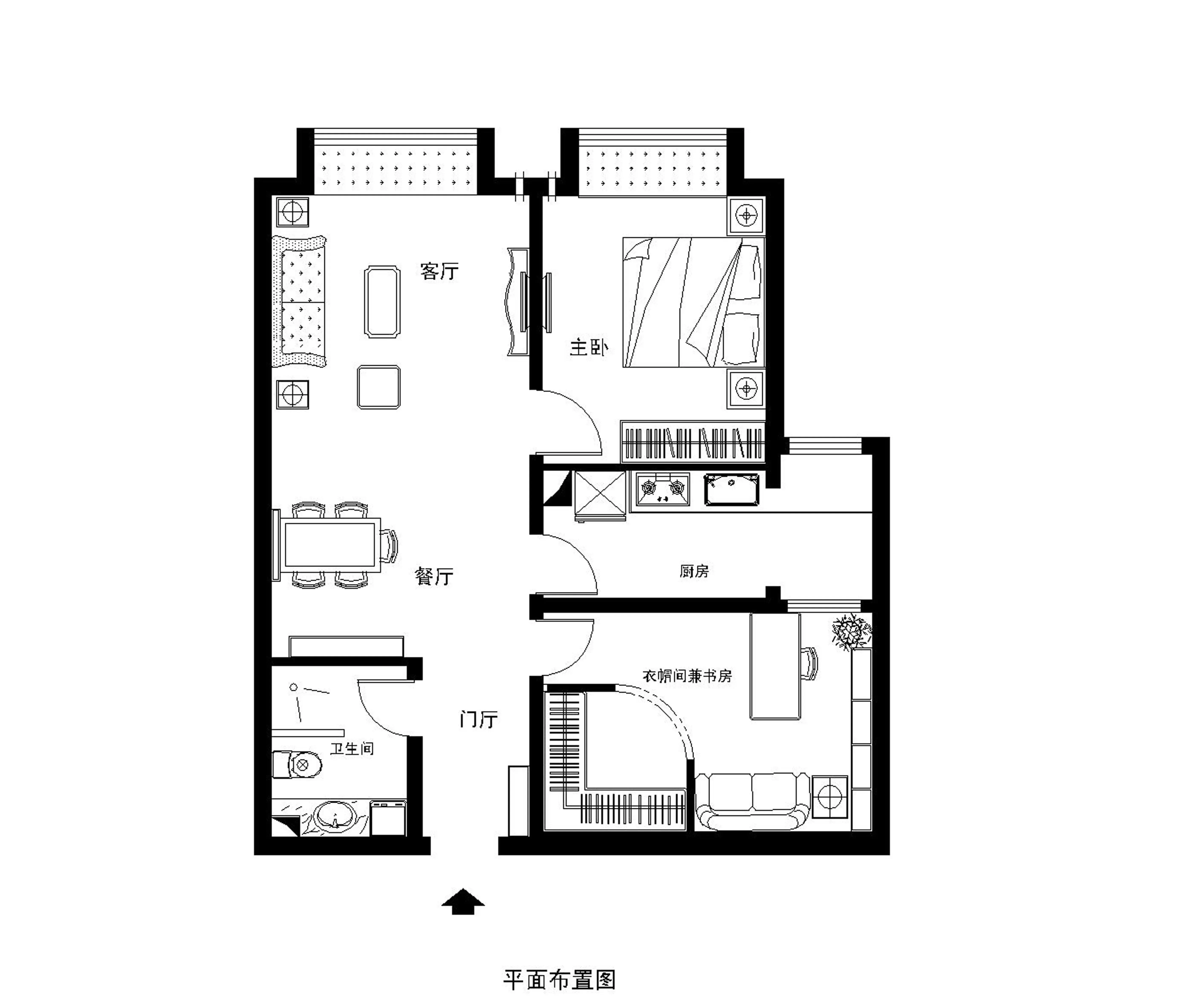 润泽公馆 88平米新古典欧式装修