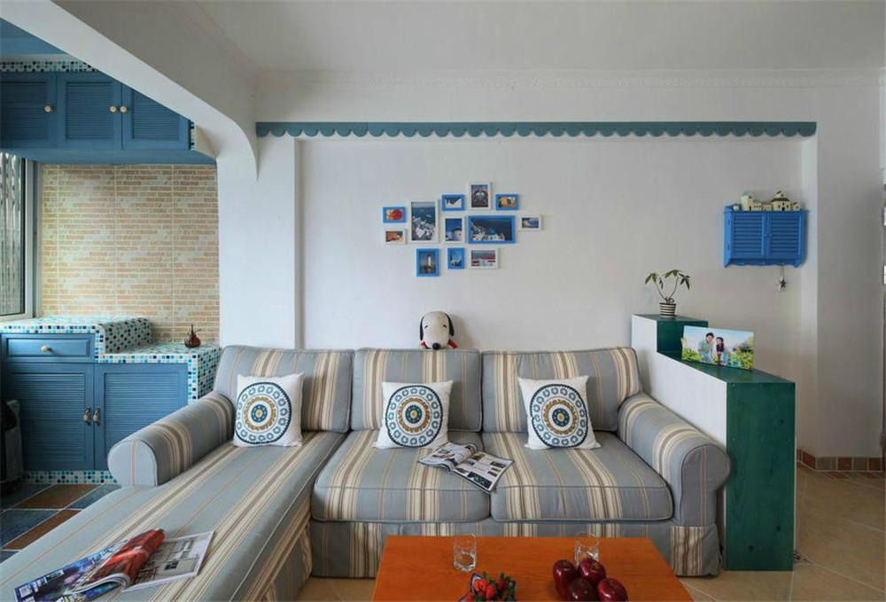 地中海风格--一居室——60平米夏日清凉海风