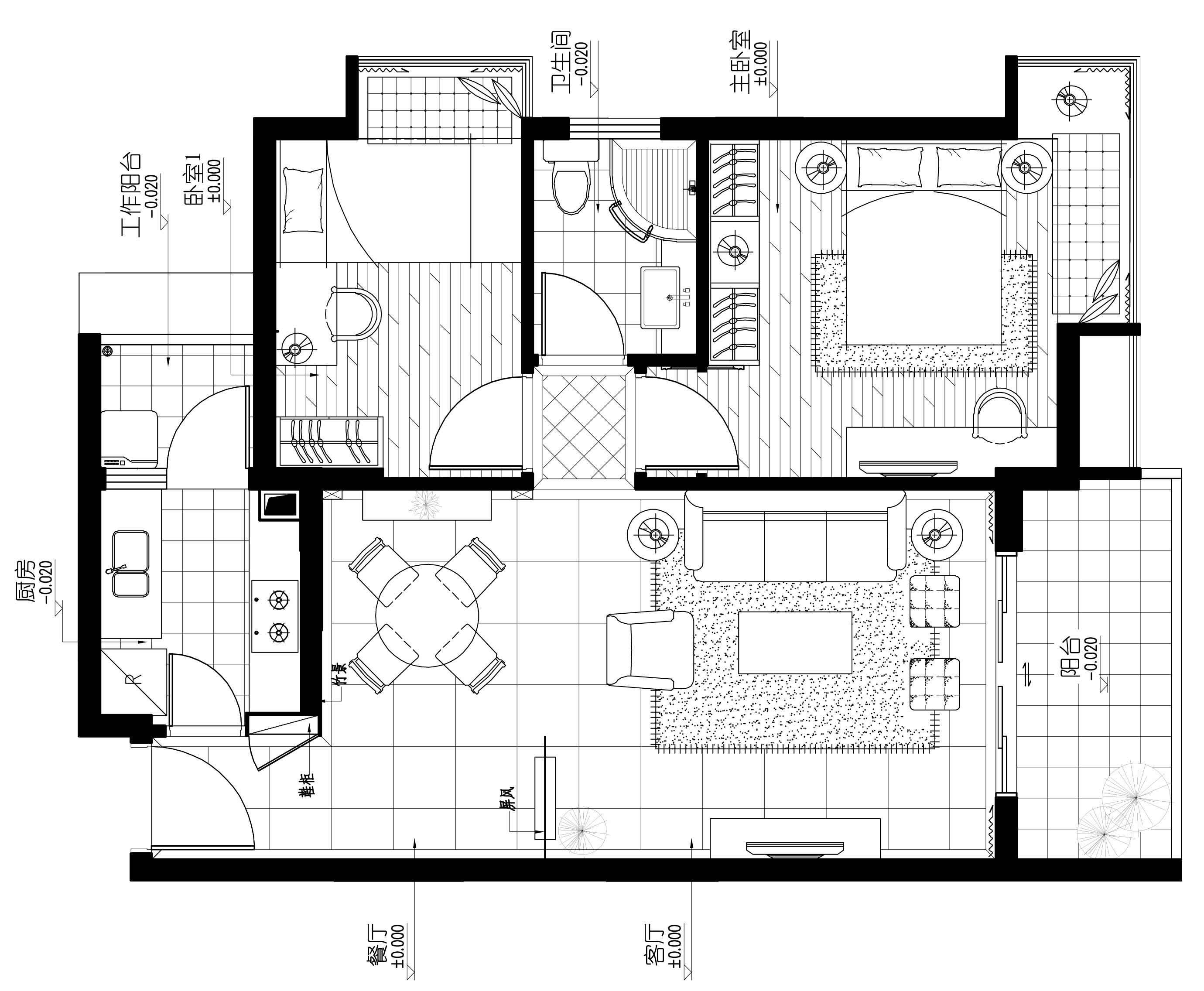 永威翡翠城-两室两厅-现代欧式设计