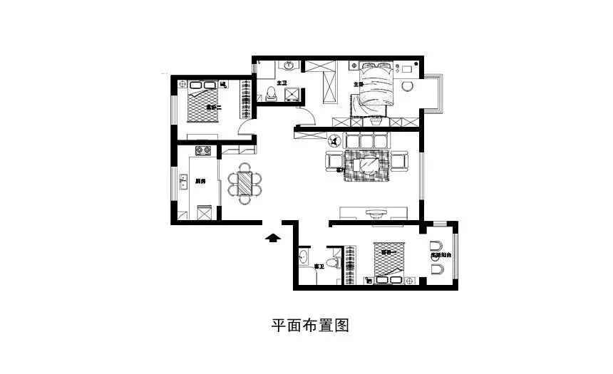 东亚五环国际 114平米简约装修设计