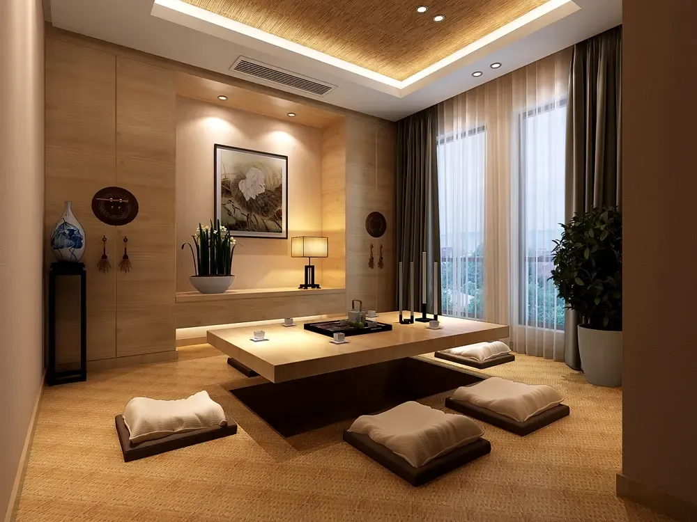 榻榻米室设计的简洁大方,和谐.