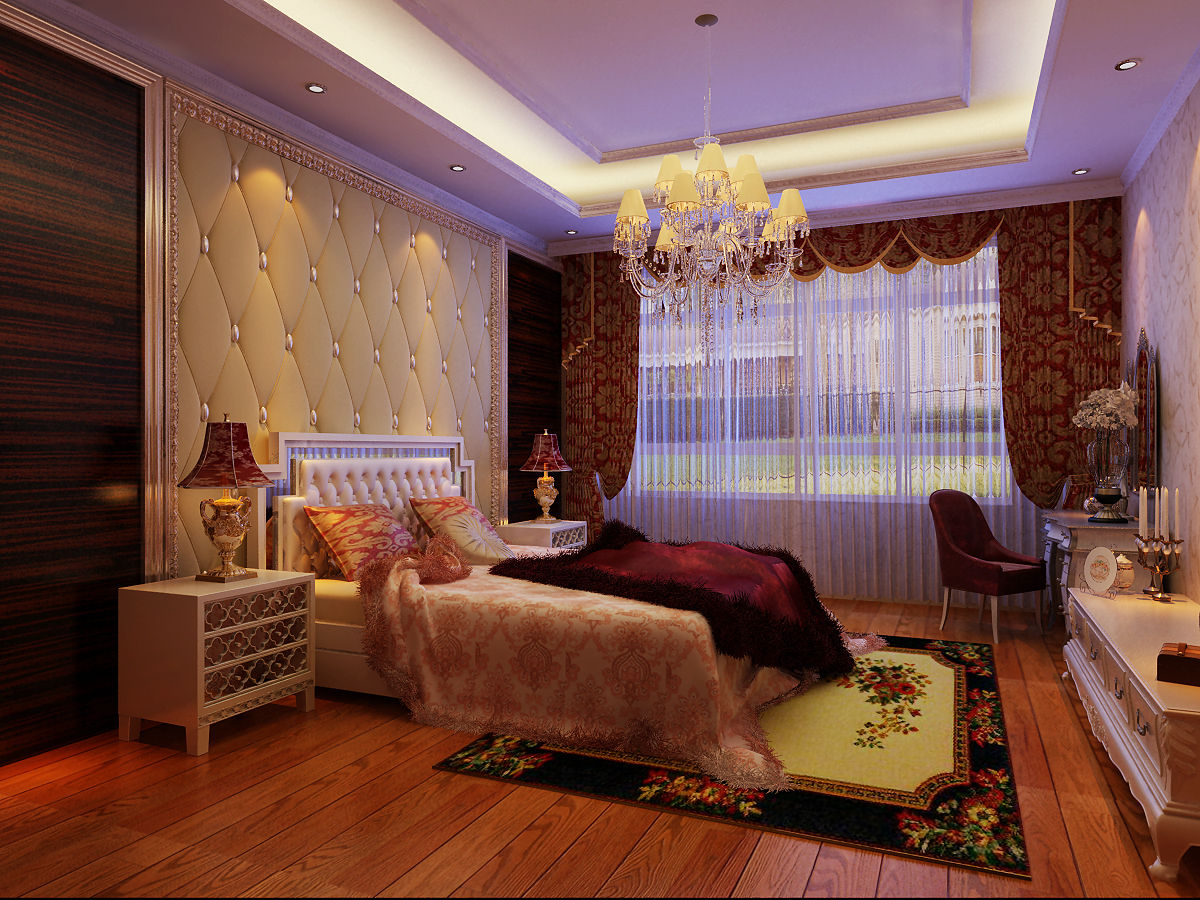 紫睿天和两室两厅欧式风格设计