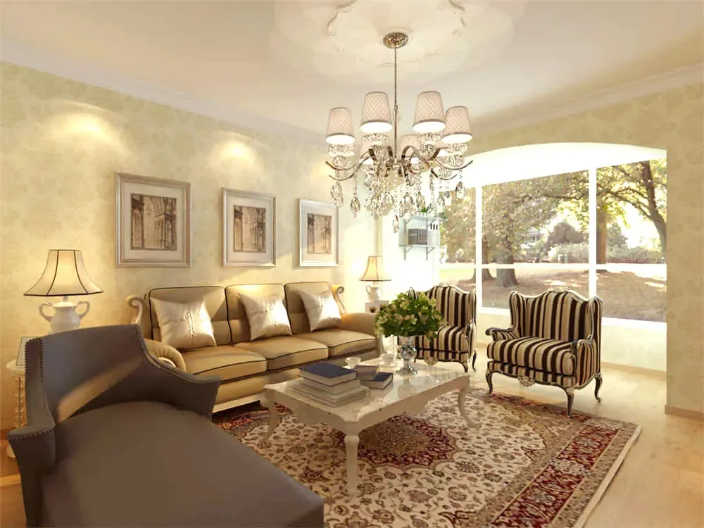 沈阳东方俪城三期现代简约三居室装修效果图_112平米3万装修设计案例