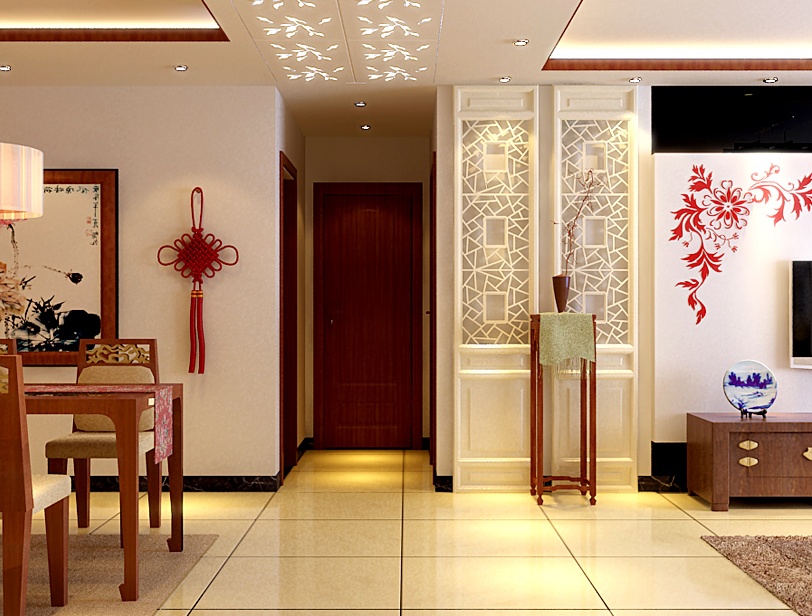 京海铭筑三室两厅中式风格设计