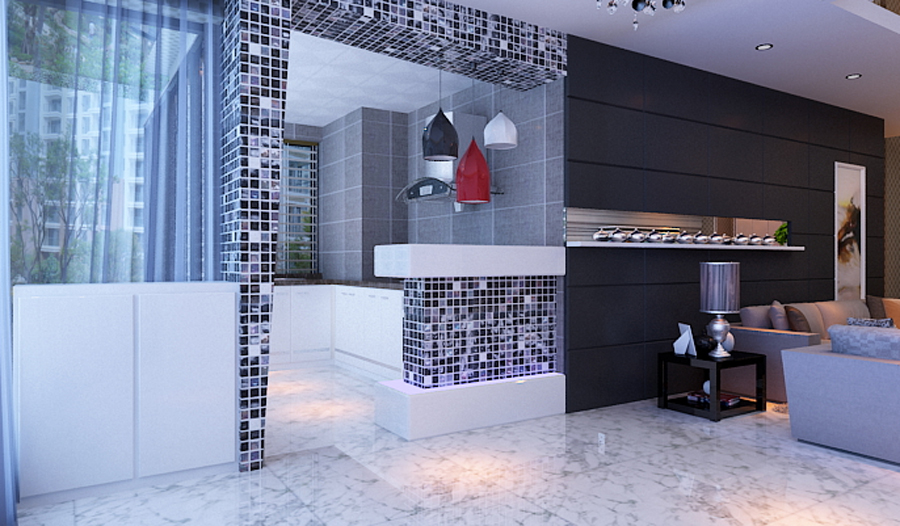宾利国际商务公寓208平米后现代风格装修设计