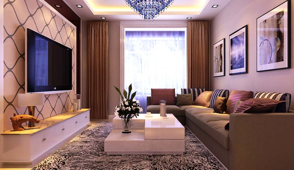 富力盈通国际公寓94平米现代简约风格
