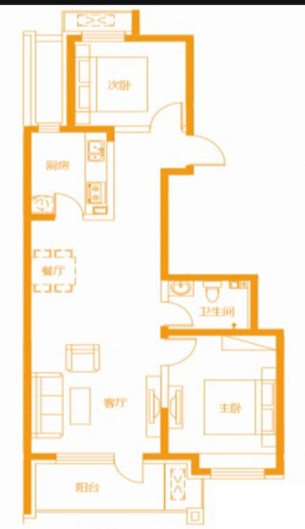 2居室婚房装修效果图