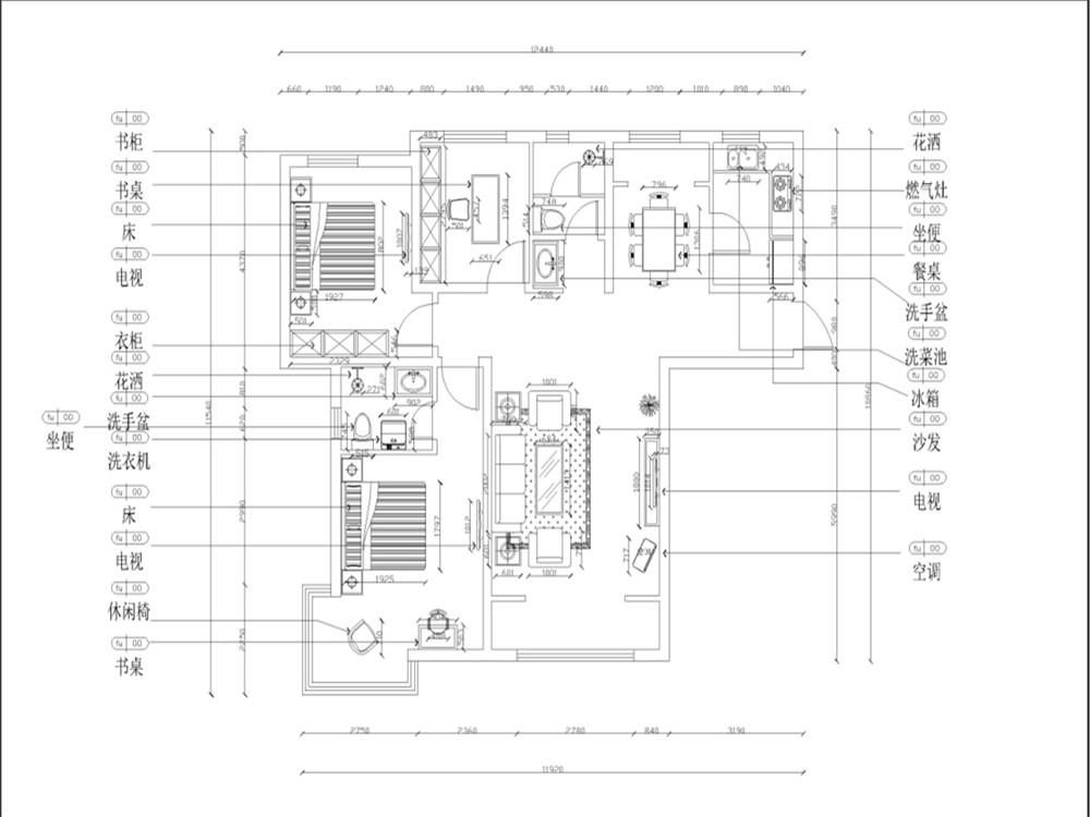 天房郦堂20号楼D户型3室2厅2卫