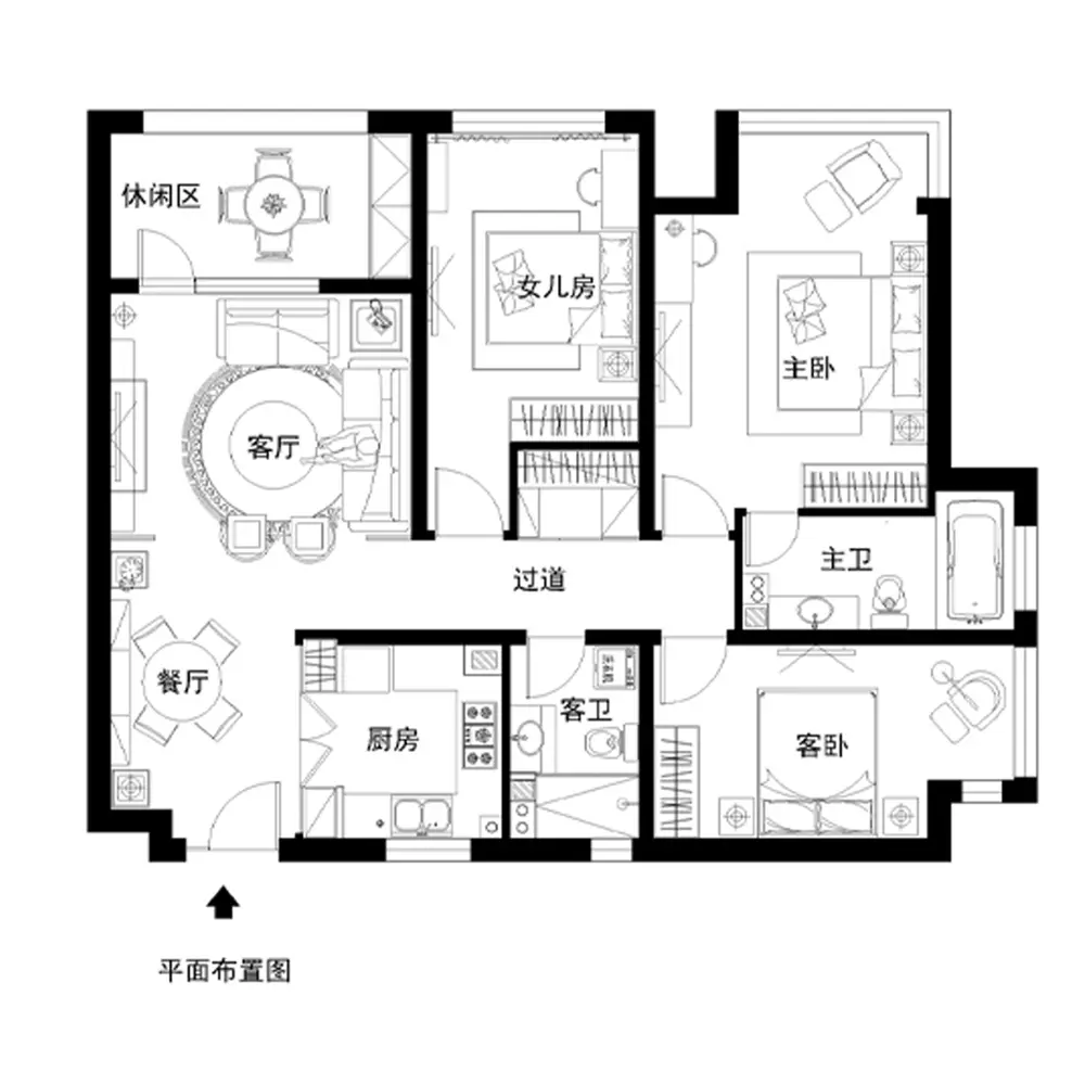 紫金新干线二期120平中式风格案例赏析