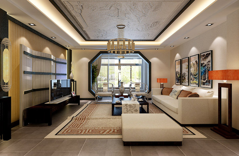 想象国际二期三室两厅中式风格设计