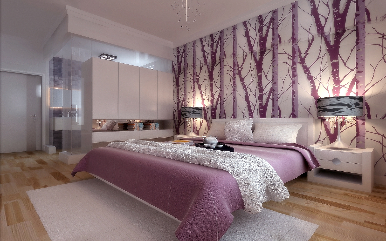 紫睿天和三室两厅现代简约风格设计