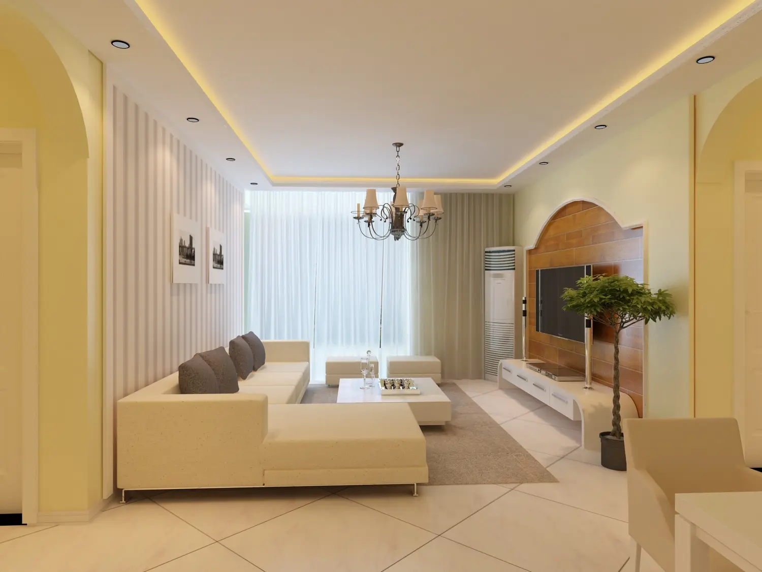 龙湾两室两厅现代简约风格设计