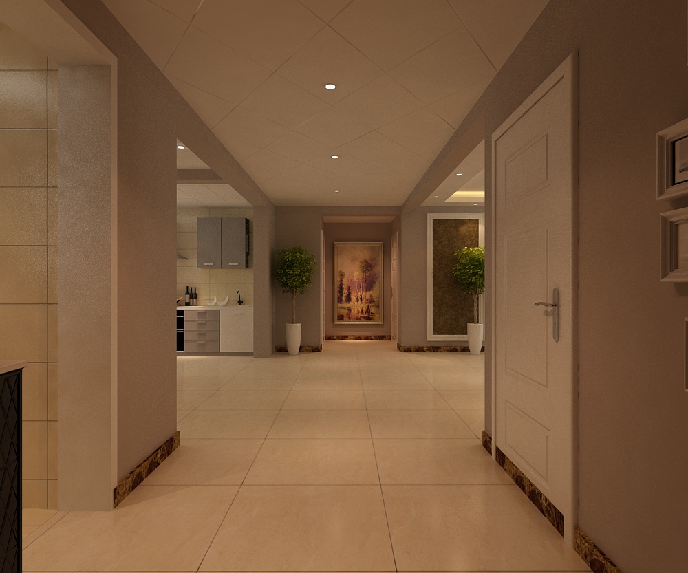 华庭国际广场三室两厅现代简约风格设计