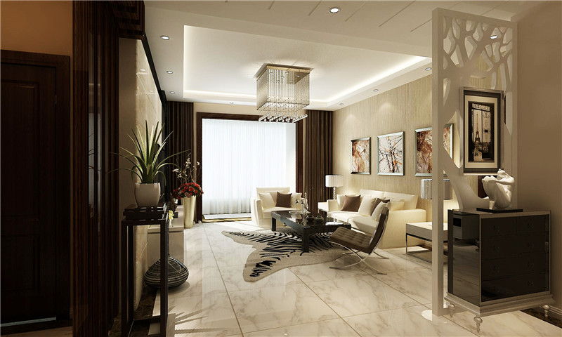 华庭豪苑三居室140平米现代简约风格造型设计