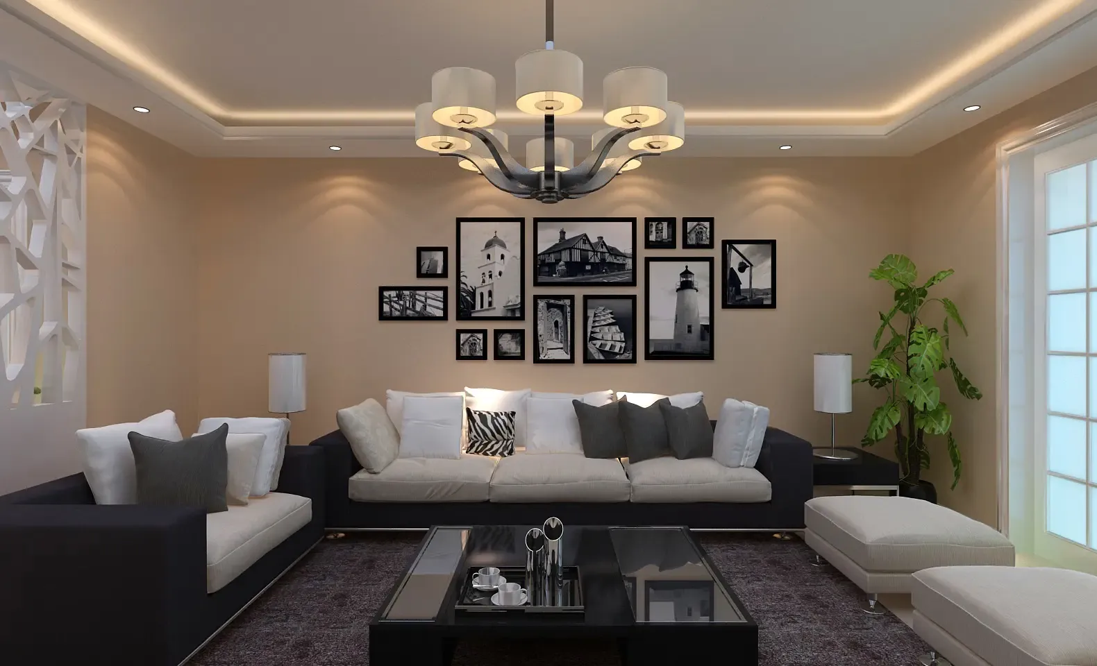 尚嘉装饰——盛润小城之春f户型87平方方案效果图更多盛润小城之春