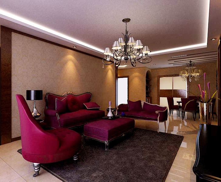 紫林湾三室两厅欧式风格设计