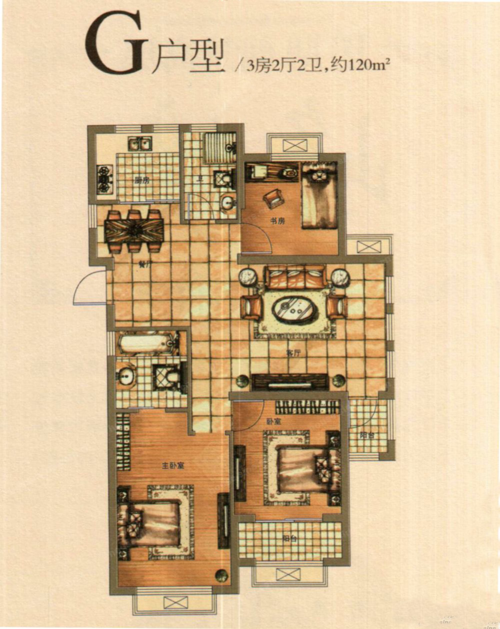 澜湾半岛新中式三居室