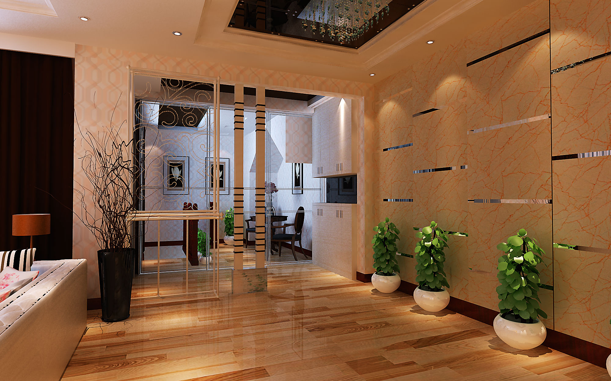 裕华国际320平方六室四厅现代简约装修效果图