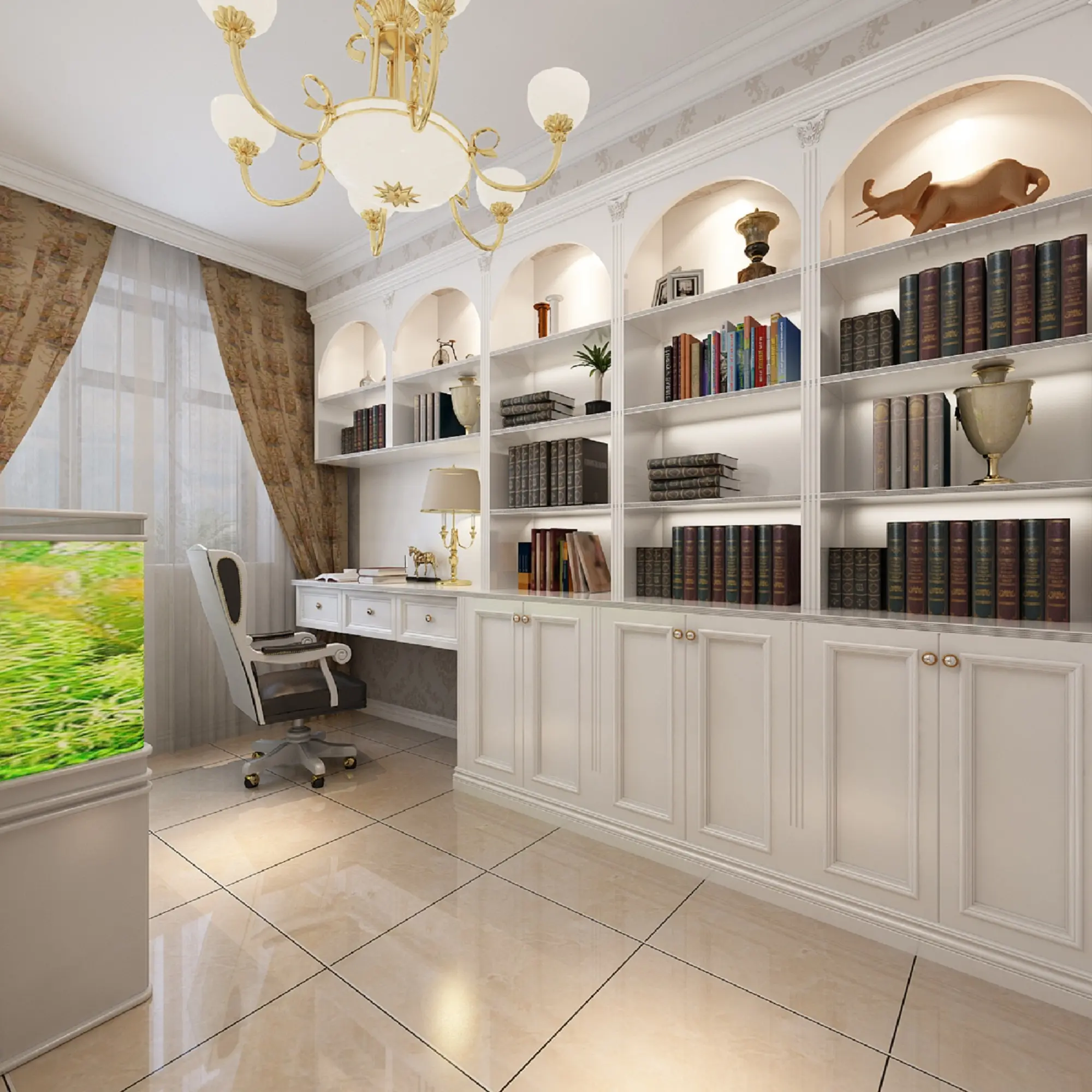 远洋风景90平米欧式风格