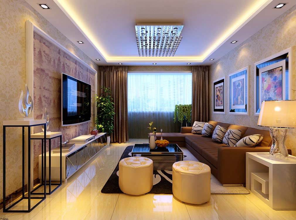 富力盈通国际公寓88平米现代简约温馨风格