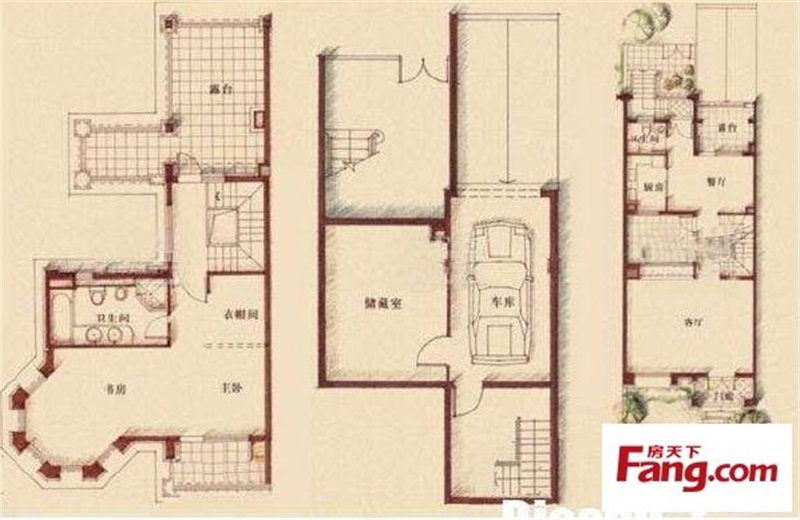 莱茵小镇别墅-中式风格-四室两厅两卫-300