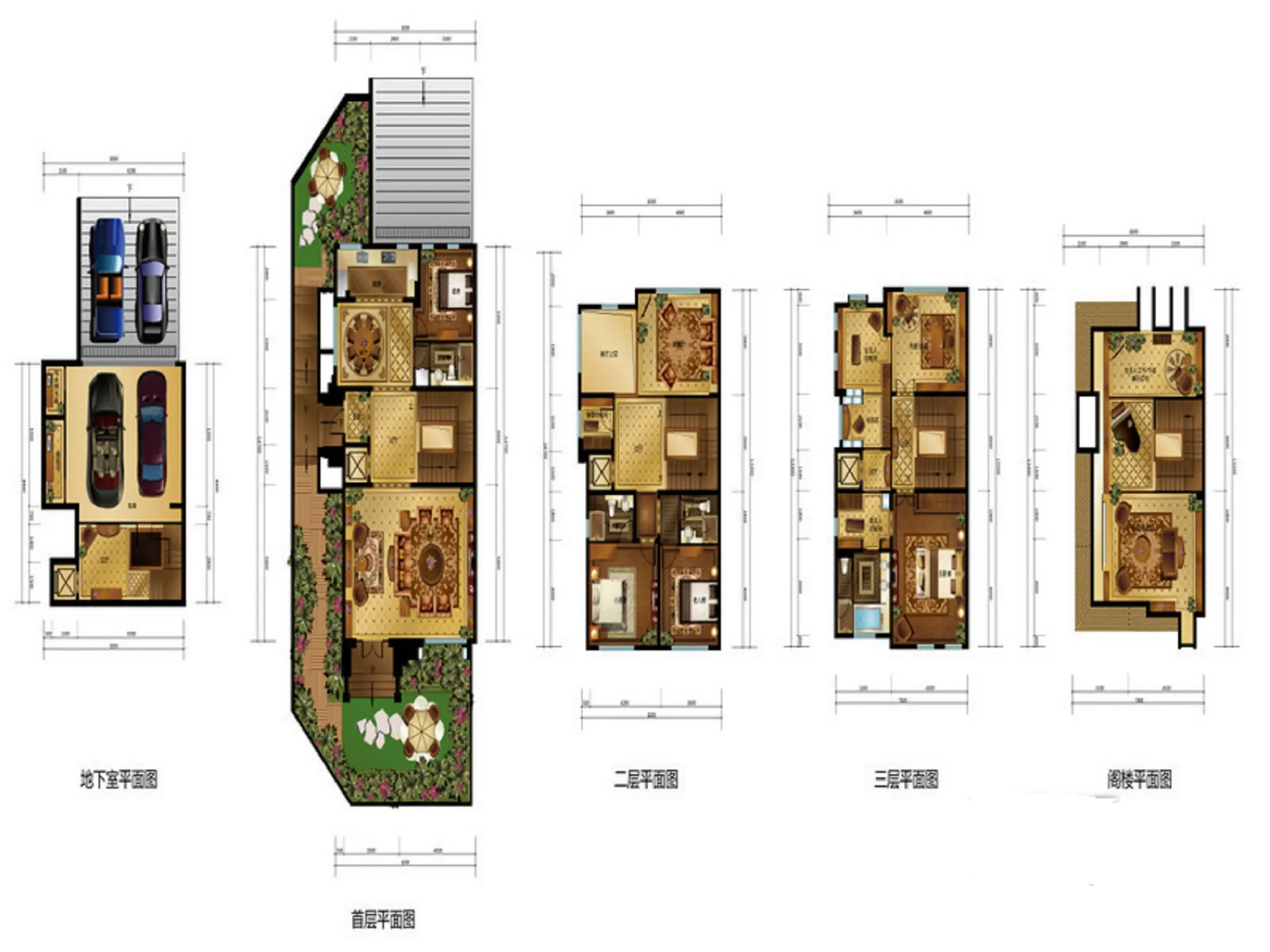 华润橡树湾别墅300平米欧式风格