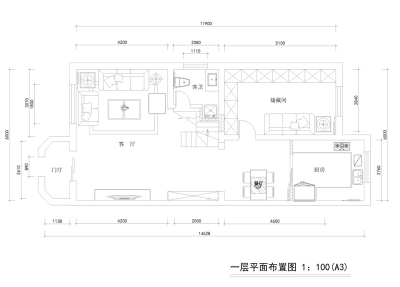 飞机场宿舍200平米简欧风格装修效果图