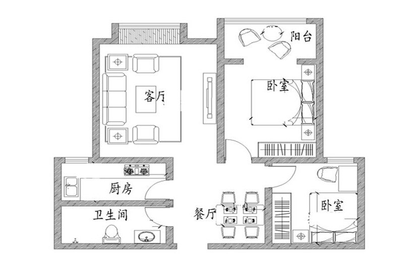 现代新中式两居