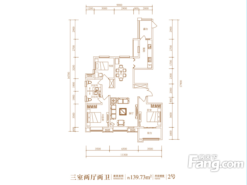 东胜紫御府三室两厅欧式风格设计