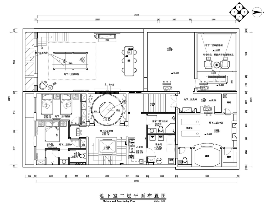 中海九号公馆别墅-五居室-1100.00平米-装修设计