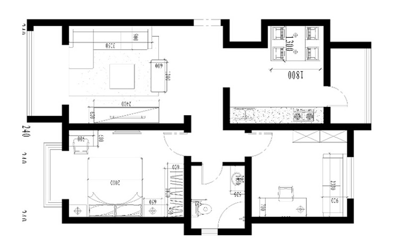 真武庙二里-二居室-100.00平米-装修设计