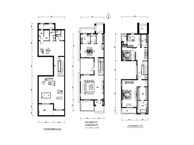 北辰红橡墅-三居室-365.30平米-装修设计
