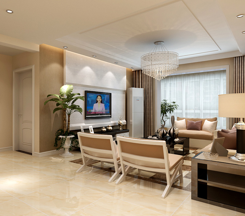 福美国际两室两厅现代简约风格设计