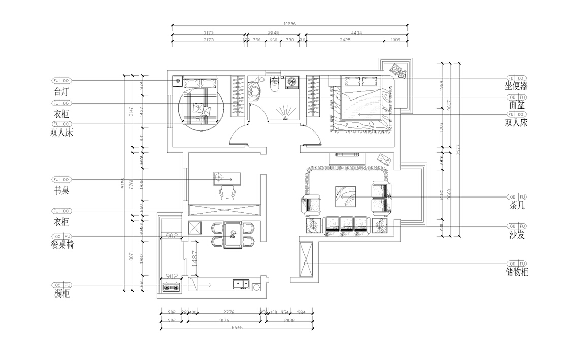 【力天装饰】欧式 柴楼新家园三室 111平米