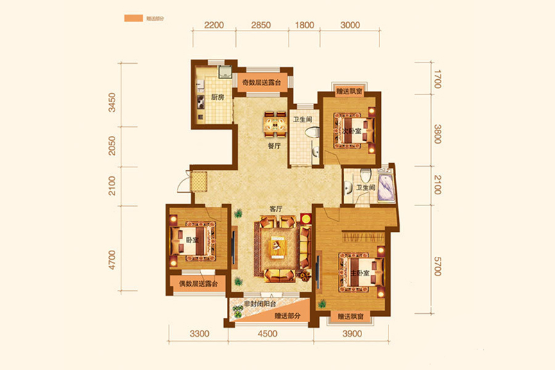 保利达翠堤湾-140平-三居室-欧式风格
