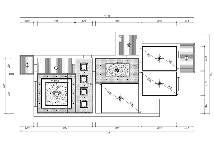 军博水科院100平西式古典效果图设计案例