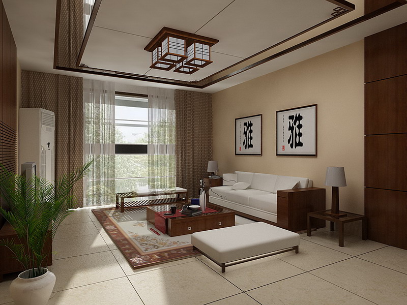 金汉绿港-三居130平新中式风格-房天下装饰