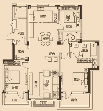 现代简约142平装修效果图