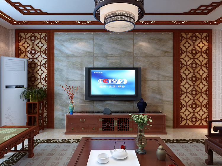 慧昌海山湖三室两厅中式风格设计