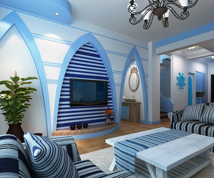 良城国际两室两厅地中海风格设计