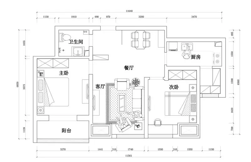 盛京绿洲90平简约风格