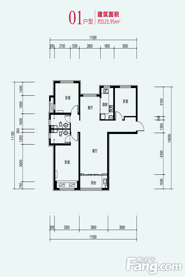 主语城三室两厅中式风格设计