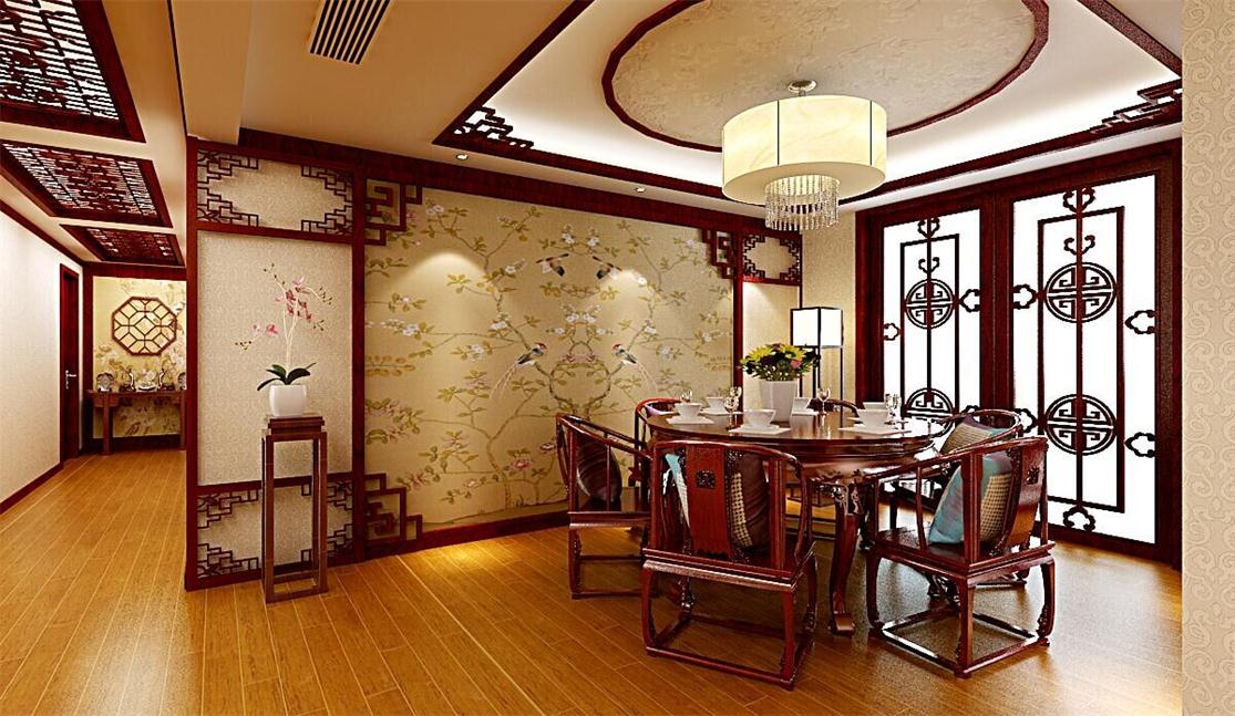 红石原著三室两厅中式风格设计