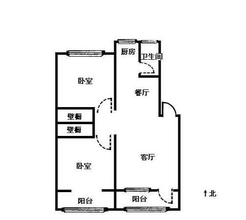 干休所宿舍两室两厅一卫现代简约