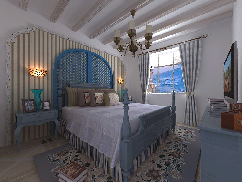博雅盛世两室两厅地中海风格设计