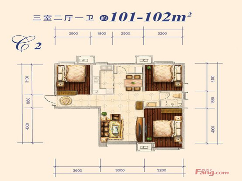 中交樾公馆102平新古典风格